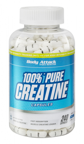 Body Attack 100% PURE CREATINE, 240 Kapseln